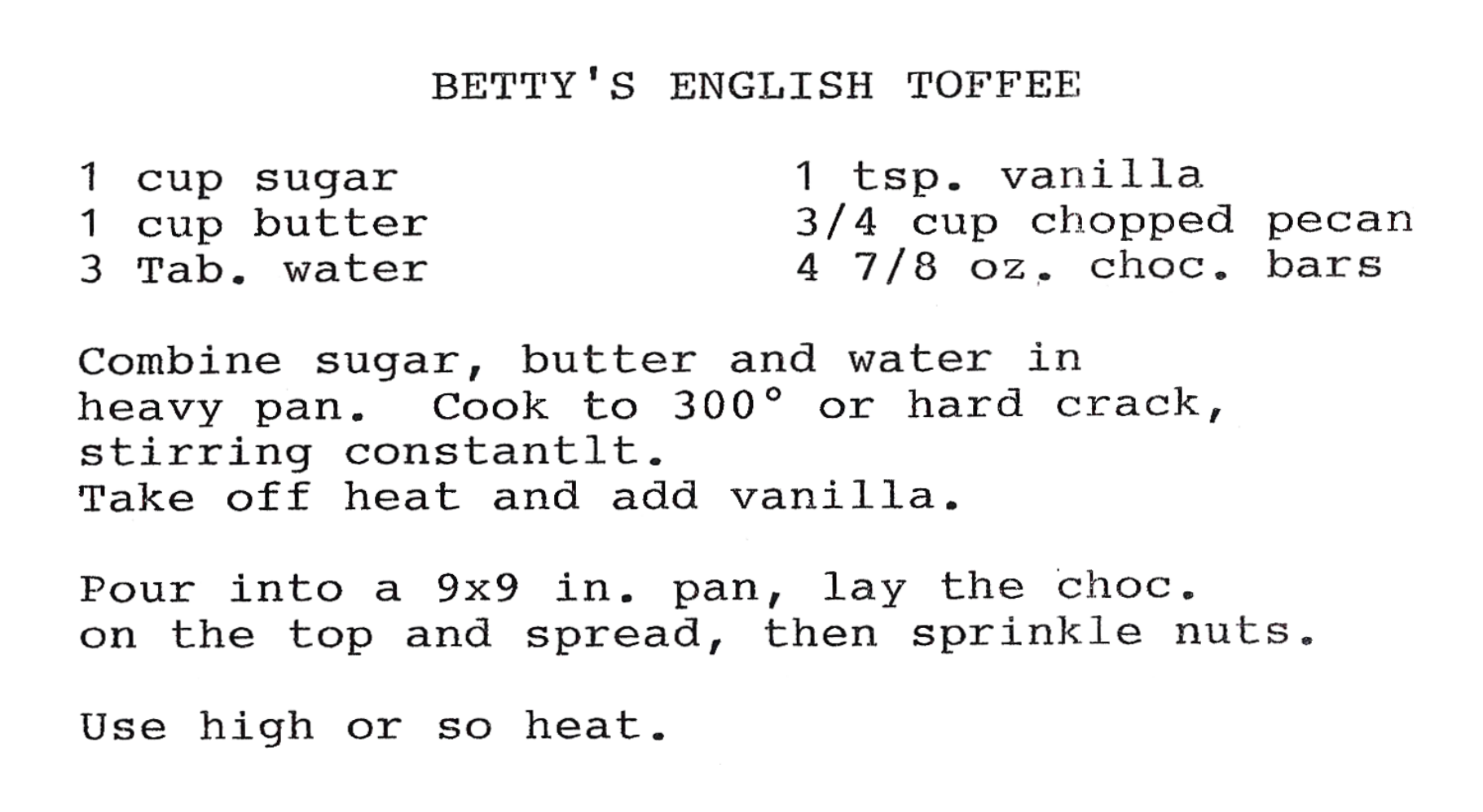 Bettys English Toffee Image